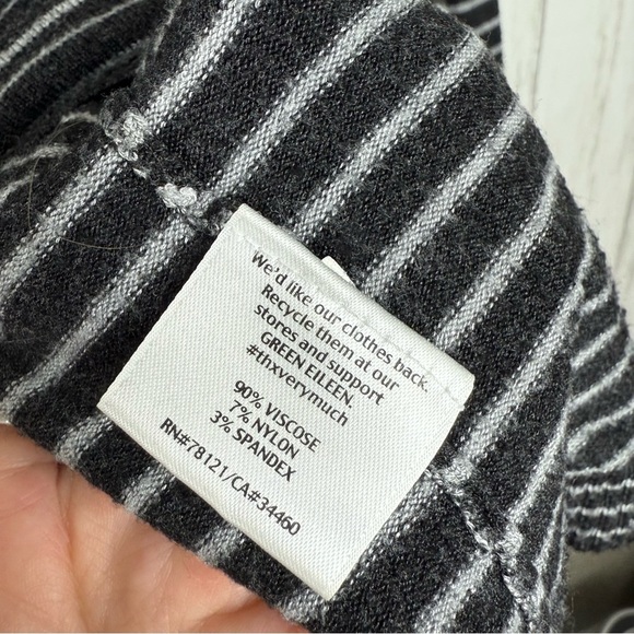Eileen Fisher slouchy white Black and Gray Striped Sweater Small - Picture 4 of 6